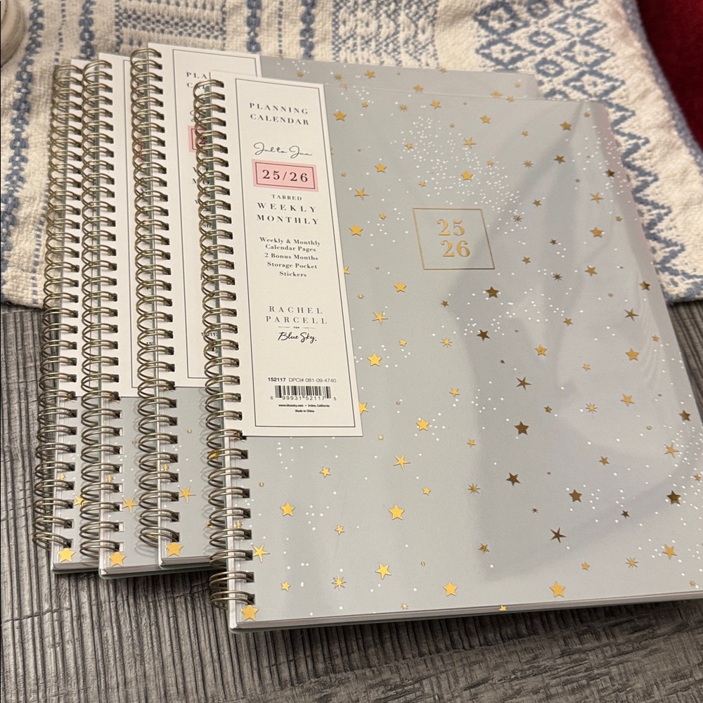 Bundle Rachel Parcell Gray and Gold Planning Calendar